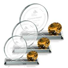 Encarna Gemstone Award - Amber - Yellow Crystal Awards
