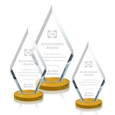 Cancun Award - Amber - Colored Glass Awards