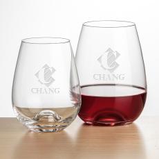 Edderton Stemless Wine - Deep Etch  - Wine Glasses