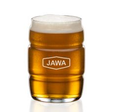 Barrel Beer Glass - Deep Etch - Corporate Gifts