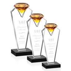 Endeavour Award - Amber - Yellow Crystal Awards