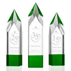 Coventry Award - Green - Crystal Pillar Awards