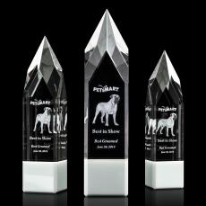 Coventry 3D Award - White - 3D Engraved Crystal Awards