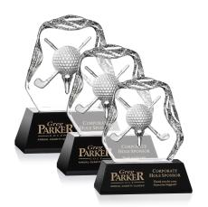 Slaithwaite Golf Award - Black - Crystal Awards