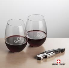 Swiss Force Opener & Carlita Stemless Wine - Corporate Gifts