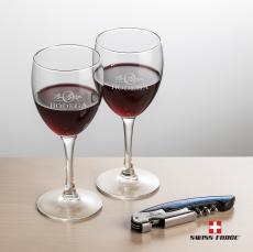 Swiss Force Opener & Carberry Wine - Wine Glasses