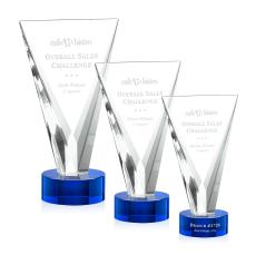 Mustico Award - Blue - Colored Crystal Awards