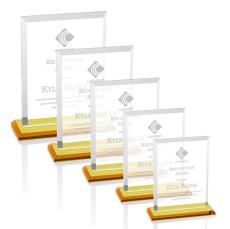 Denison Award - Amber - Yellow Crystal Awards