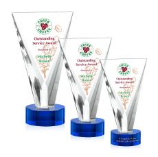 Mustico VividPrint Award - Blue - Colored Crystal Awards