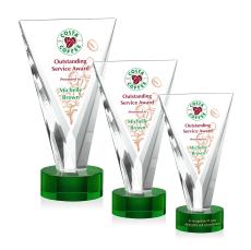 Mustico VividPrint Award - Green - Crystal Awards
