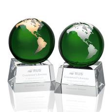 Blythwood Globe Award - Green - Crystal Globe Awards