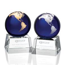 Blythwood Globe Award - Blue - Crystal Globe Awards
