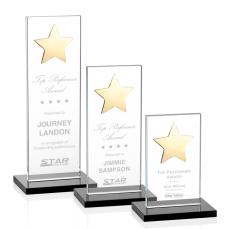 Dallas Star Award - Black/Gold - Crystal Star Awards
