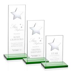 Dallas Star Award - Green/Silver - Crystal Star Awards