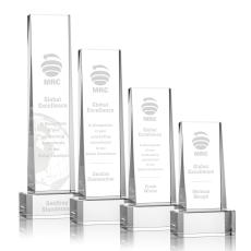 Milnerton Award on Base - Clear - Crystal Pillar Awards