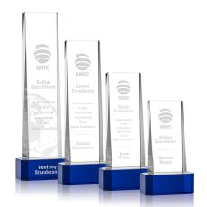 Milnerton Award on Base - Blue - Crystal Pillar Awards