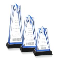 Rosina Star Award on Base - Blue - Acrylic Star Awards