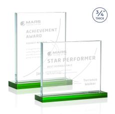 Manhattan Award - Green - Crystal Awards