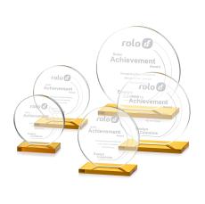 Victoria Award - Amber - Yellow Crystal Awards
