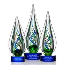 Mulino Award - Blue  - Art Glass Awards