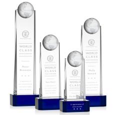 Sherbourne Globe Award on Base - Blue - Crystal Globe Awards