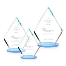 Canton Award - Sky Blue - Colored Glass Awards