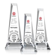 Rustern Obelisk VividPrint Award on Base - Clear - Obelisk Awards