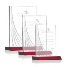 Leighton Liquid Crystal Award - Red  - Crystal Awards