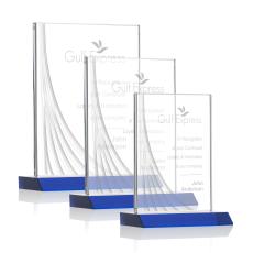 Leighton Liquid Crystal  Award - Blue  - Crystal Awards