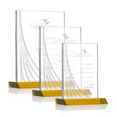 Leighton Liquid Crystal Award - Amber - Crystal Awards