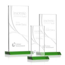 Keane Liquid Crystal Award - Green  - Crystal Awards