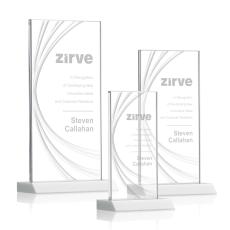 Hawkins Liquid Crystal Award - White  - Rectangle Awards