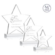 Chippendale Star Award - White - Crystal Awards