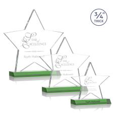 Chippendale Star Award - Green - Crystal Star Awards