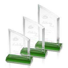 Templar Award - Green  - Crystal Awards
