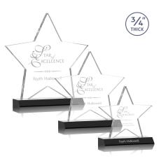 Chippendale Star Award - Black - Crystal Awards