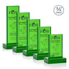 Hathaway Award - Green - Crystal Awards