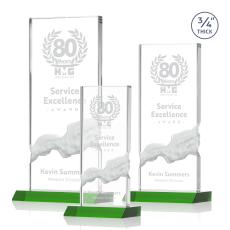 Poole Award - Green - Crystal Awards