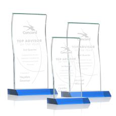 Edmonton Award - Sky Blue - Colored Glass Awards
