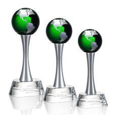 Willshire Globe Award - Green  - Crystal Awards