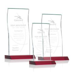 Edmonton Award - Red - Crystal Awards