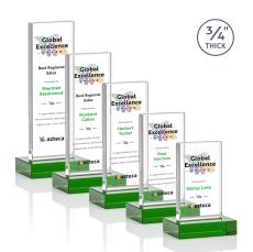 Holmes VividPrint Award - Green  - Crystal Awards