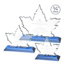 Maple Leaf Award - Sky Blue - Crystal Awards