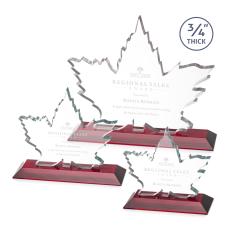 Maple Leaf Award - Red  - Crystal Awards