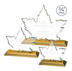 Maple Leaf Award - Amber - Crystal Awards