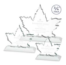 Maple Leaf Award - White - Crystal Awards