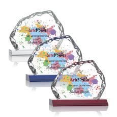 Aspen Iceberg VividPrint Award on Base - Red Crystal Awards