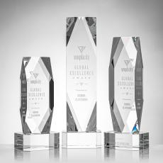 Delta Award on Base - Clear - Crystal Pillar Awards