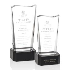 Violetta Award on Base - Black - Colored Crystal Awards