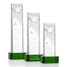 Stapleton Star Award on Base - Green - Crystal Awards